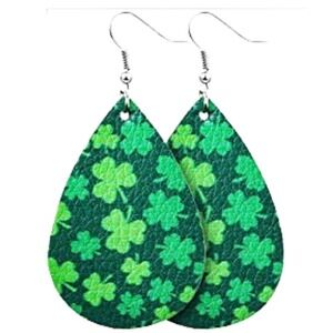 5/$25  St. Patricks Day Earrings St Patricks Day Green Jewelry Shamrock Earrings